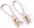 TerraPerle: Curtain Holders with Wooden Beads & Tassels – Decorative & Durable for Curtains in a Set of 2