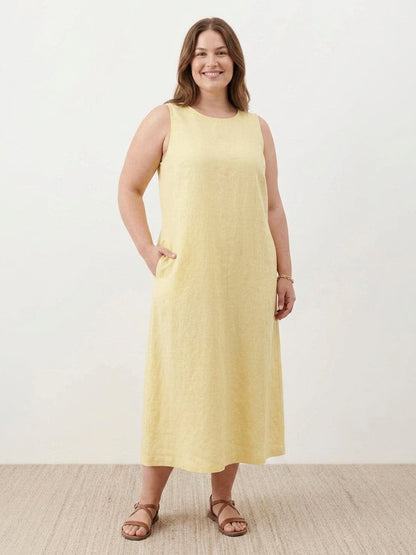 Effortless Maxi Dress for Women Round-Neck Sleeveless A-Line