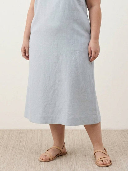 Effortless Maxi Dress for Women Round-Neck Sleeveless A-Line