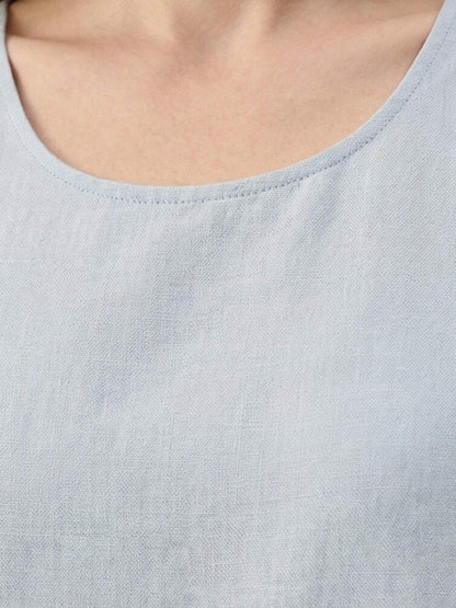 Effortless Maxi Dress for Women Round-Neck Sleeveless A-Line