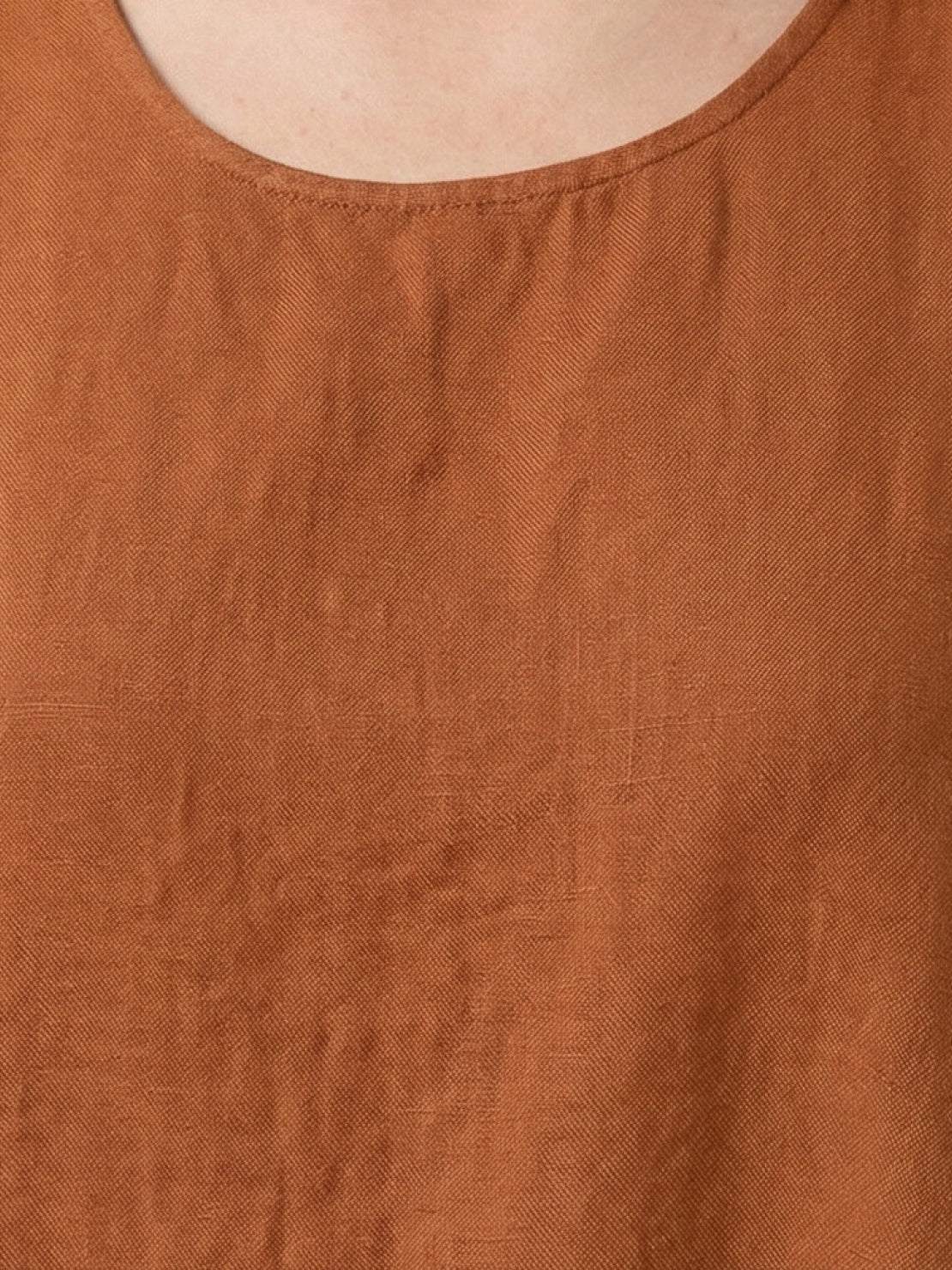 Effortless Maxi Dress for Women Round-Neck Sleeveless A-Line