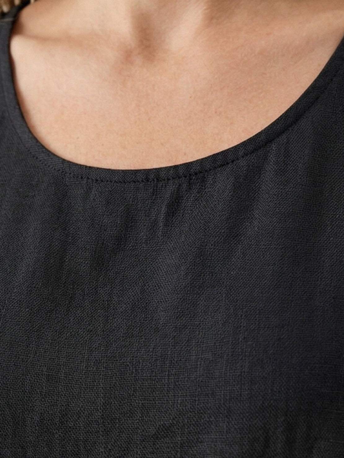 Effortless Maxi Dress for Women Round-Neck Sleeveless A-Line