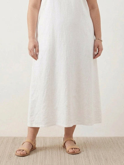 Effortless Maxi Dress for Women Round-Neck Sleeveless A-Line