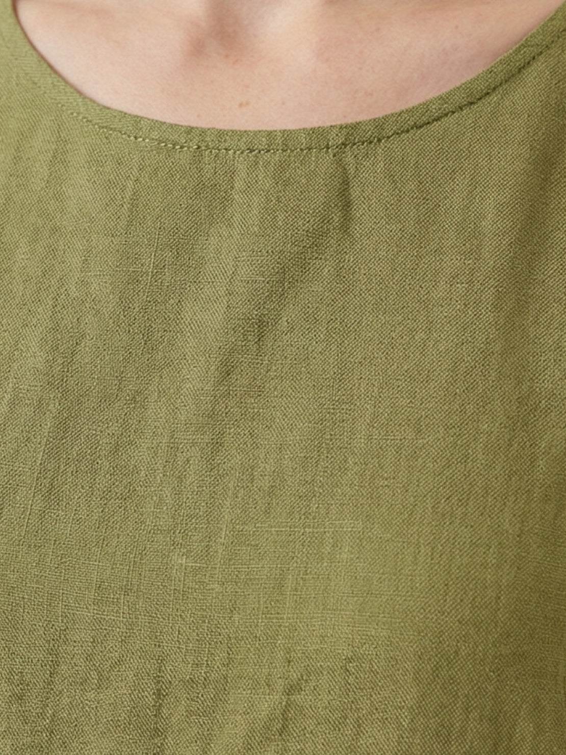 Effortless Maxi Dress for Women Round-Neck Sleeveless A-Line