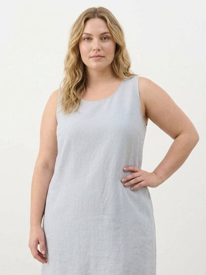 Effortless Maxi Dress for Women Round-Neck Sleeveless A-Line