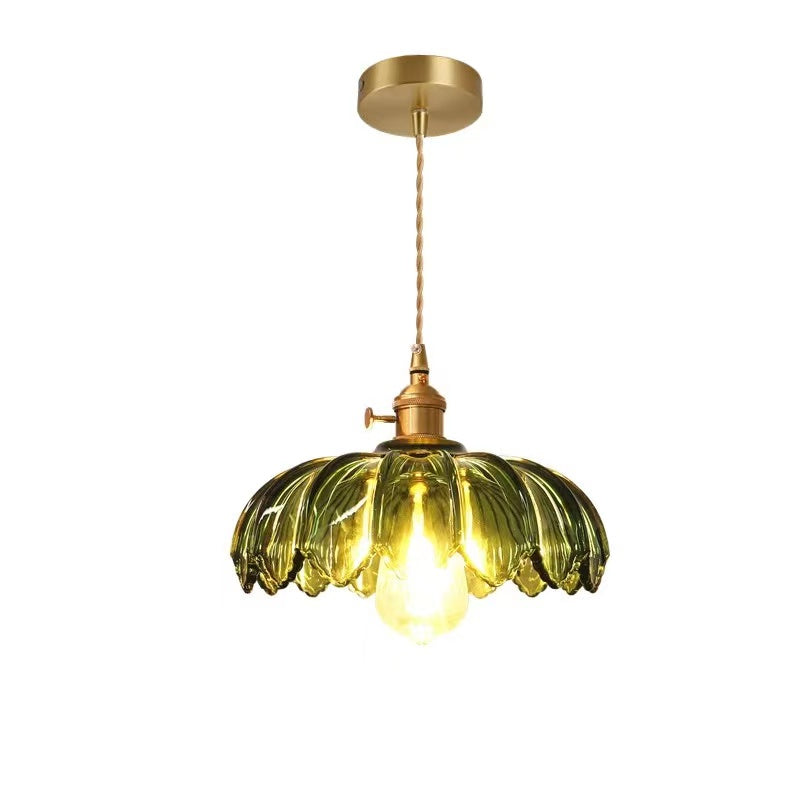 Bela Pendant Light | Floral Glass Design, E27 Fitting