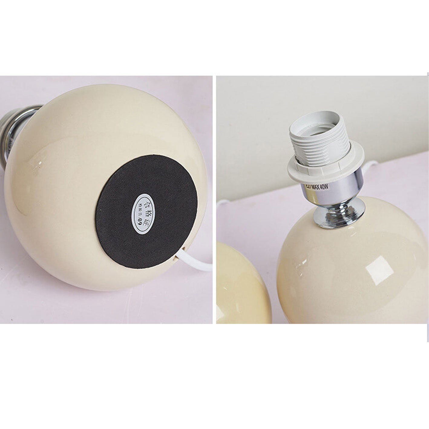 Scandinavian Minimalist Ceramic Pleated Table Lamp with Single Light
