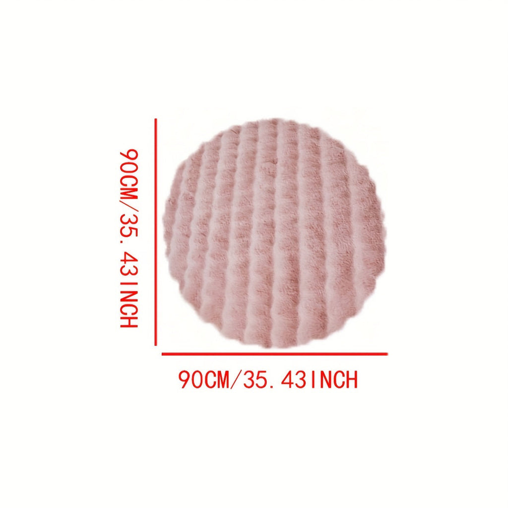 Belo Round Bubble Rug | Ultra-Soft Fleece, Easy to Clean