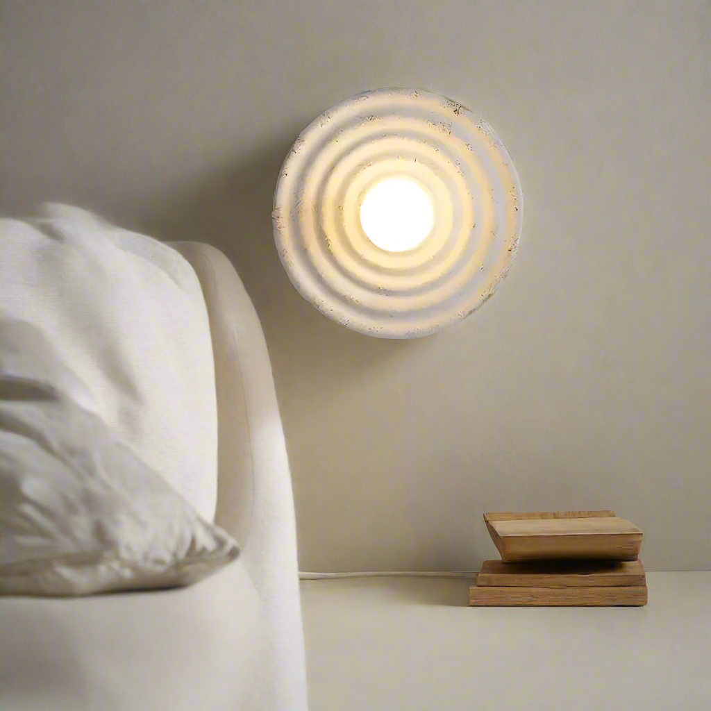 Modern Minimalist Resin Circular Wall Sconce G4 1-Light
