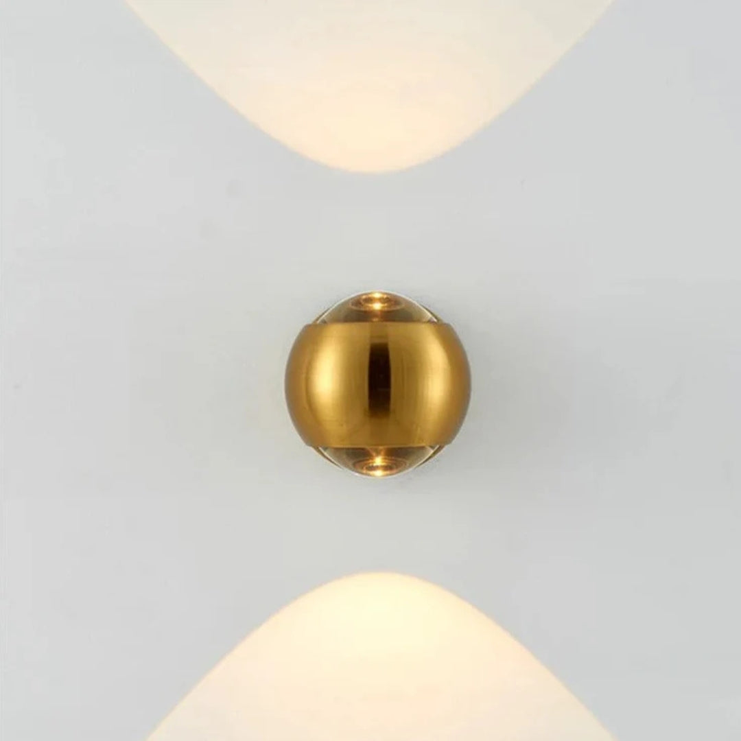 Cino Wandlamp | Metaal met Kristalglas, Up & Down Licht
