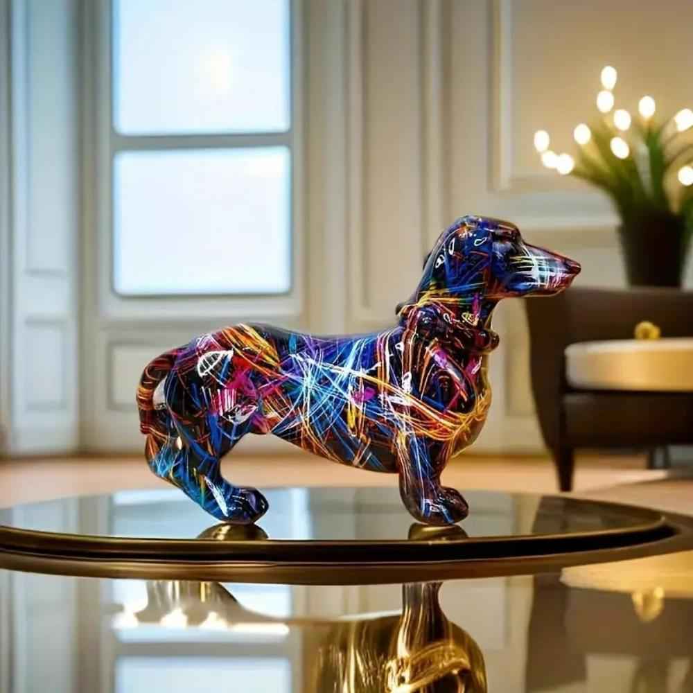 Bello Teckel Beeldje | Hoogwaardig Resin, Uniek Design