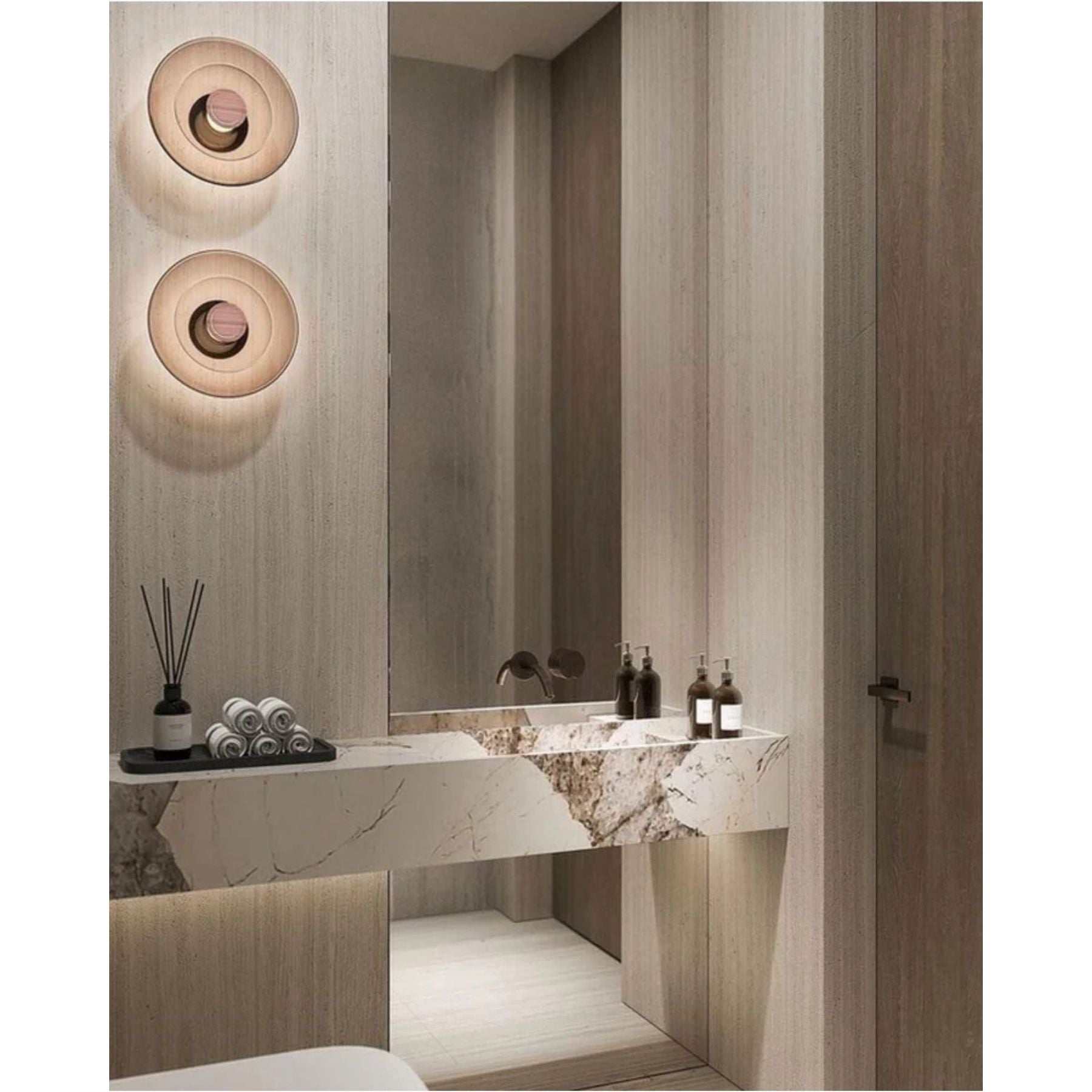 Elysium LED Wandlamp | Indirecte Verlichting, Goud/Amberglass
