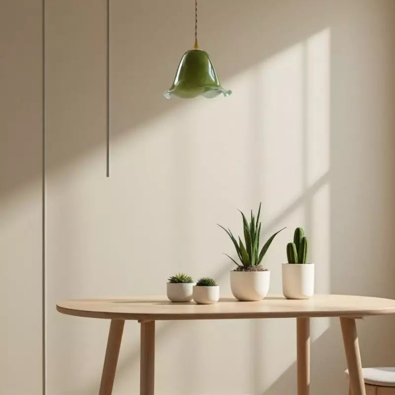 Virendéa - Retro Green Glass Pendant Lamp