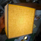 Classic Japanese Square Fabric Shade LED Wall Sconce for Living Room