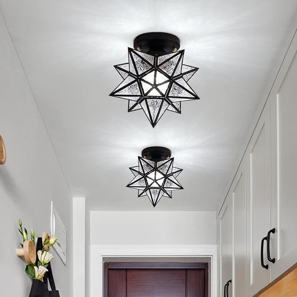 Xelio LED Ceiling Lamp | Geometric Star Design, Soft Ambient Glow