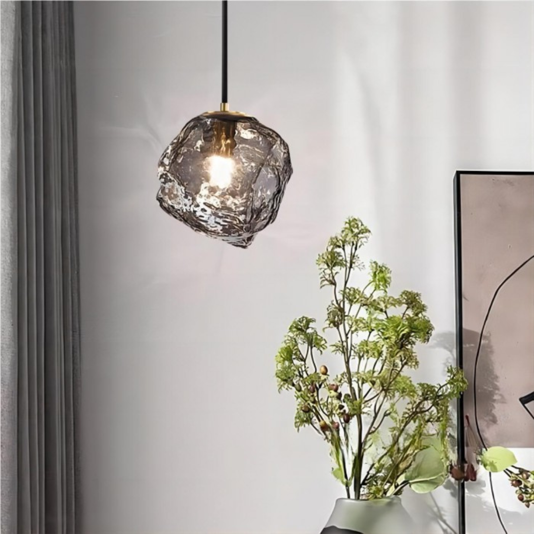 Lumenos Glass Hanging Lamp - Elegant Hanging Lamp for Dining Table
