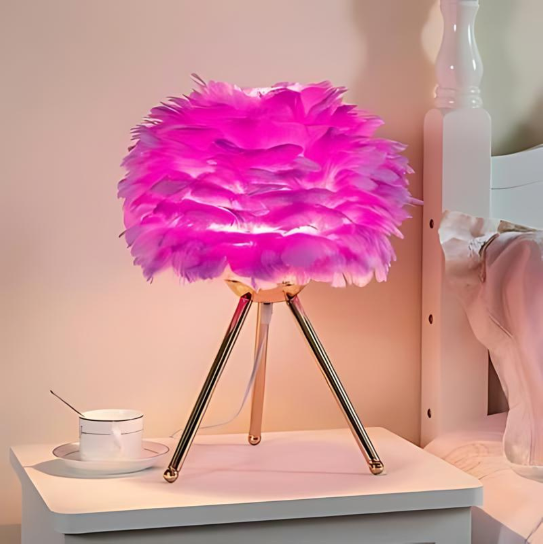 Vynex - Luxury Table Lamp With Soft Feathers