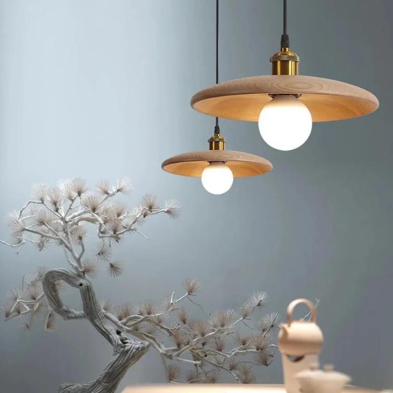 Virena - Nordic Minimalist Wooden LED Hanging Lamp