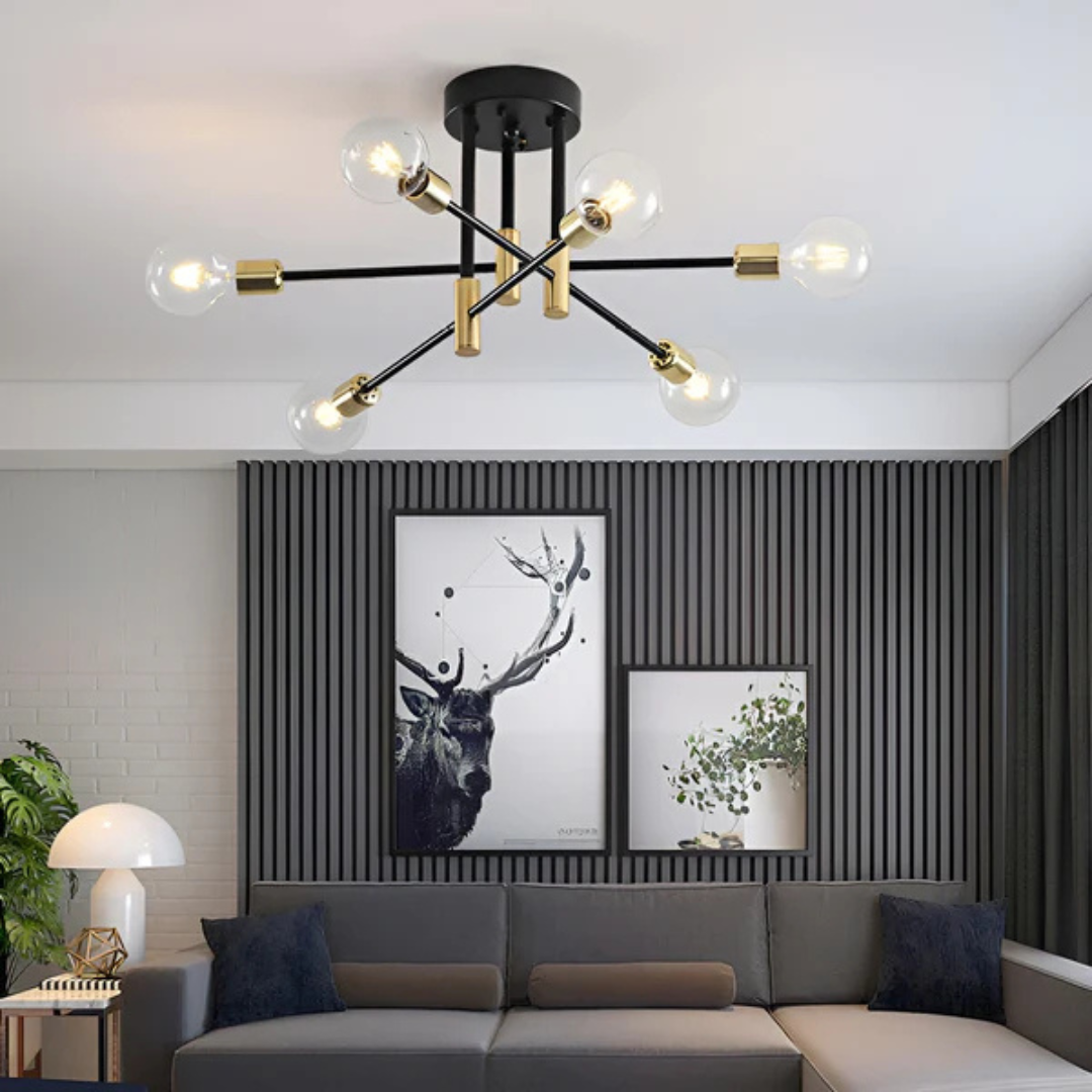 Helvion Plafondlamp | Retro Design met Draaibare Armen