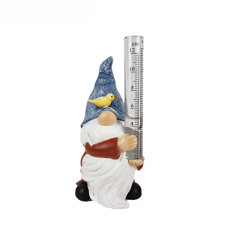 Soraya - Gnome Garden Statue with Rain Gauge made of Resin