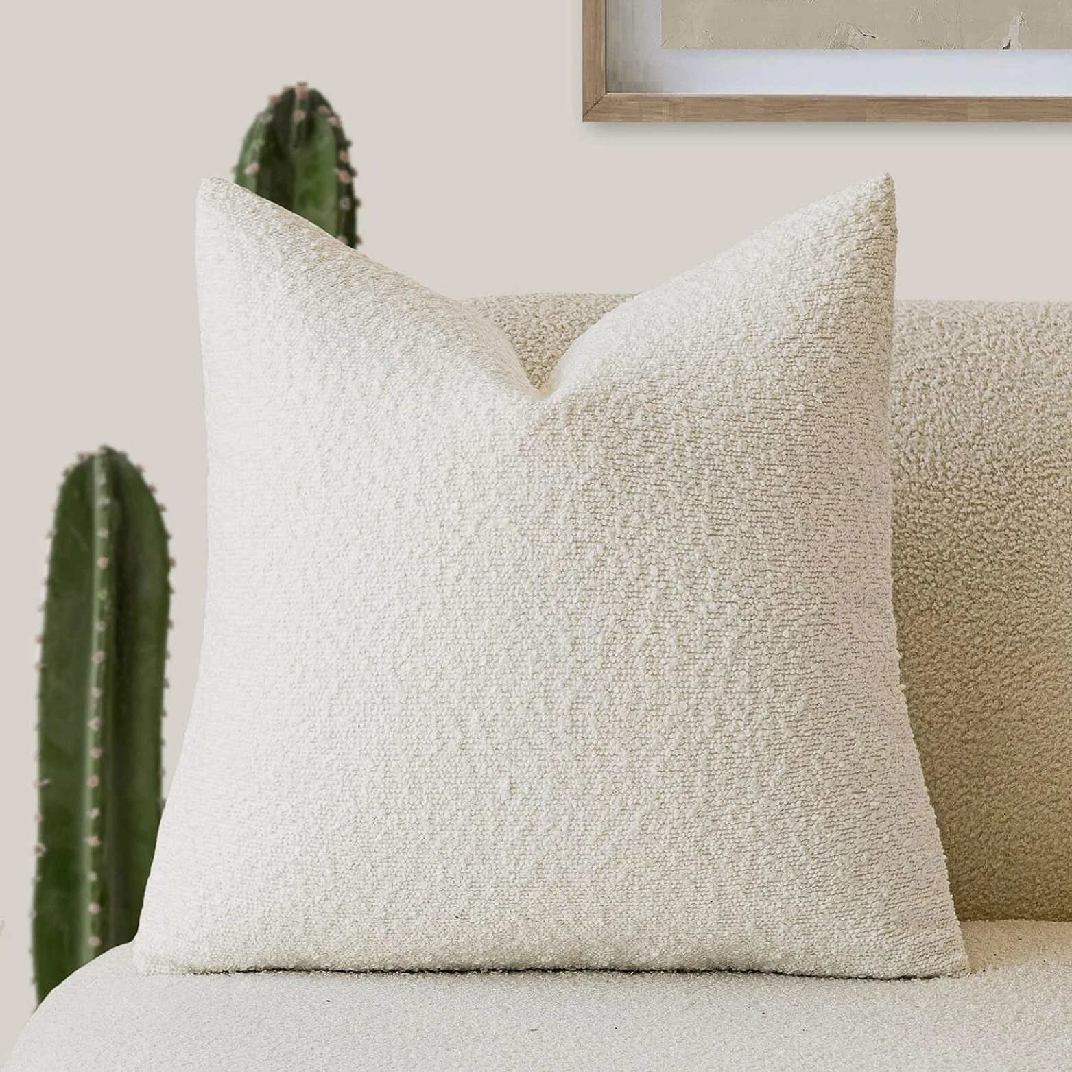Bela Bouclé Kussenhoes | Elegant Design, 45x45 cm