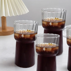 Bela High Striped Glasses Set | Thick Glass, 590ml Capacity