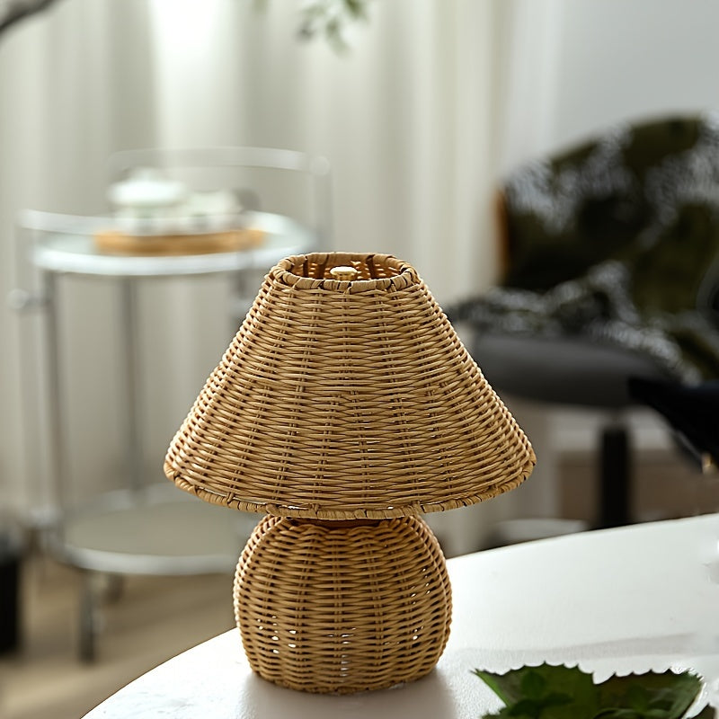 Bela Desk Lamp | Handwoven Bamboo, USB-Powered Ambient Light
