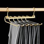 6-Tier Pants Hanger Organizer with 360° Rotating Hook – Aluminum Alloy Design