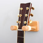 Guitar Wall Hanger, Wood Construction, Wall Mounted, Adjustable Hook Design