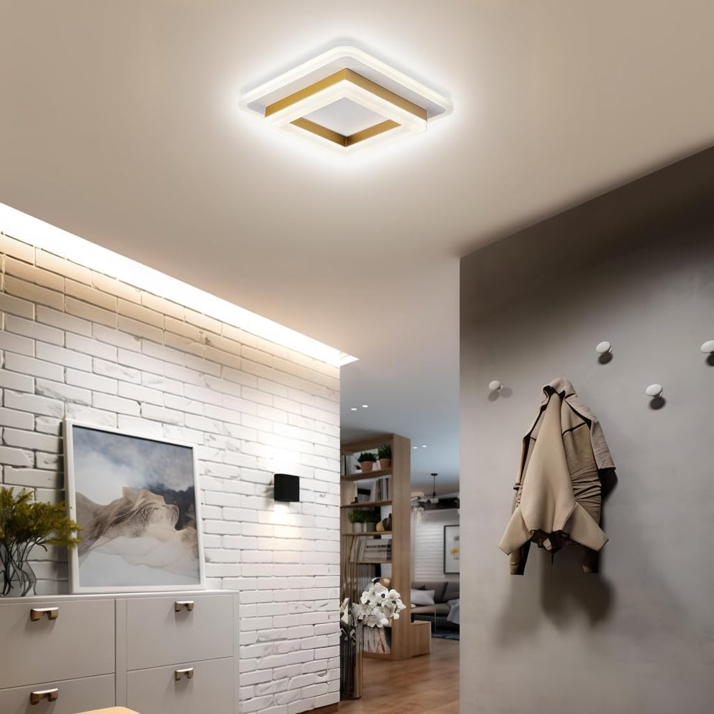 Bela Square LED Ceiling Light | Modern Flush Mount, 24W Energy Efficient