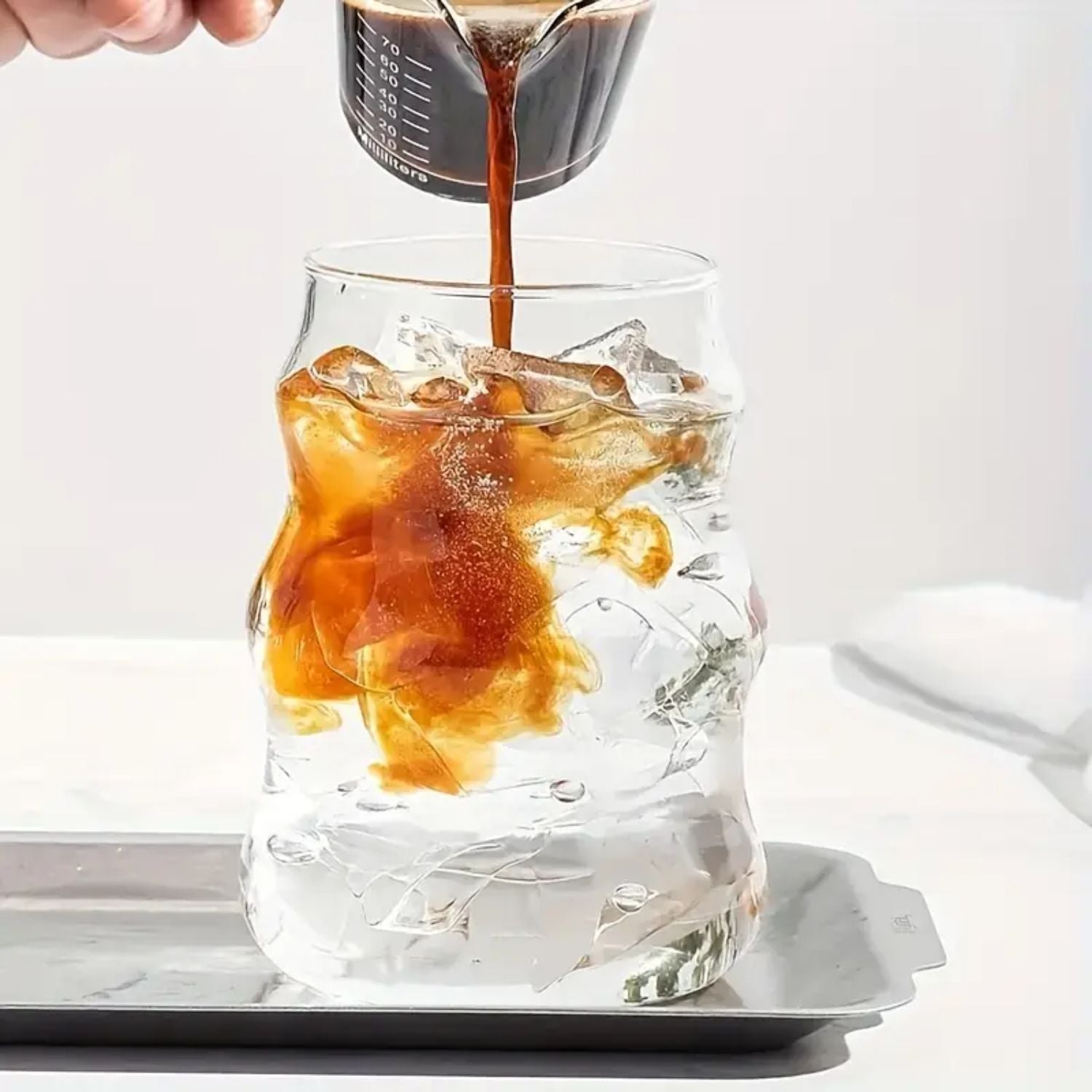 Bela Wave Glasses Set | 510ml Capacity, Includes Reusable Straws