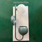 Sphere 1-Light Wall Sconce with Storage Box and Planter Decoration