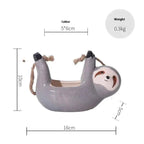 Lumi Ceramic Planter | Handmade Sloth Design for Small Plants