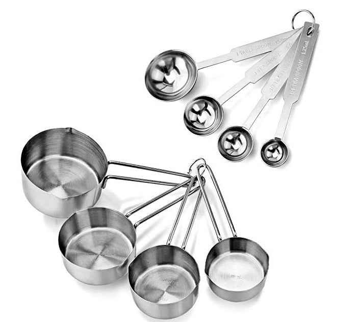 Mira Measuring Set | 8-Piece Stainless Steel, Nestable Design