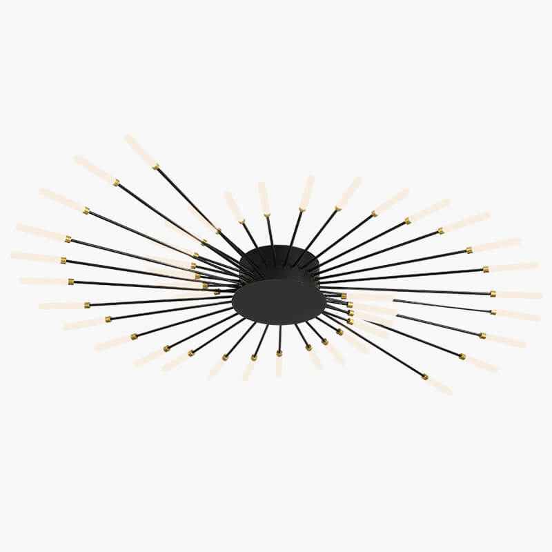 Kora LED Plafondlamp | Dimbaar, Modern Design in Zwart of Goud