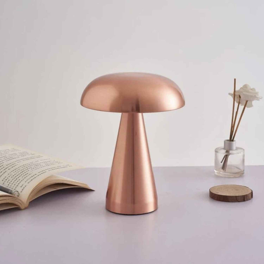 Aurora – Rose Gold Modern Rechargeable LED Table Lamp