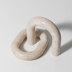 Bela Decorative Arch Figures | Travertine Marble Style, Set of 3
