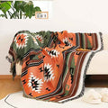 Alora Throw Blanket | Luxe Jacquard Weaving, Handwoven Fringe
