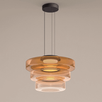 Bela Pendant Light | Layered Glass Design, Warm LED Illumination