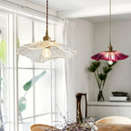 Myloq - Vintage Lotus Glass Hanging Lamp
