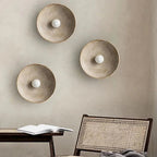 Enso Wall Lamp | Textured Pasta Resin, Japandi Design