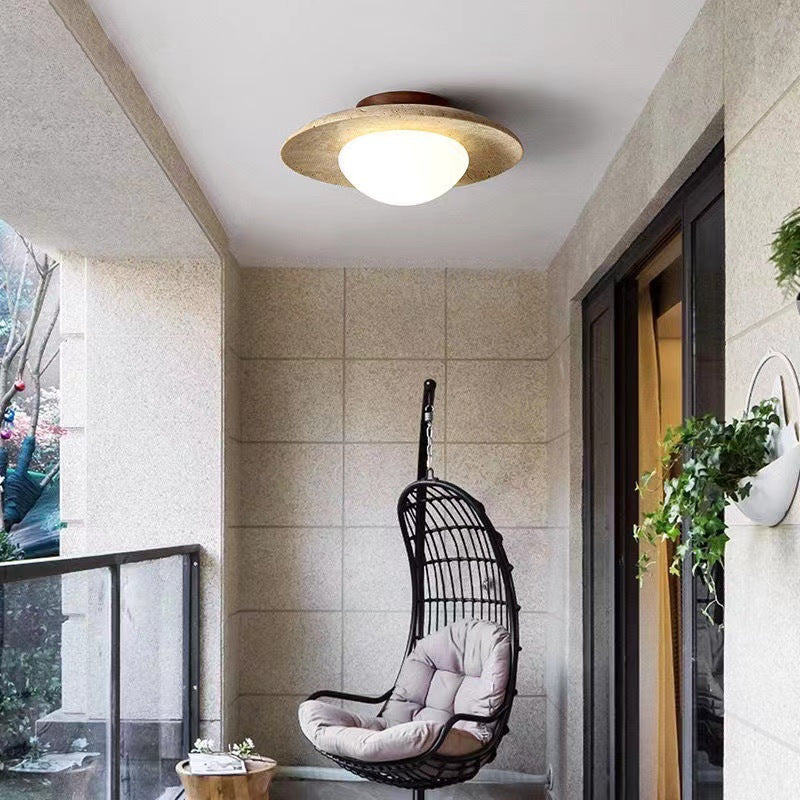 Lyonea - Simple Travertine LED Ceiling Lamp