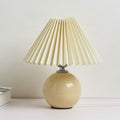 Scandinavian Minimalist Ceramic Pleated Table Lamp with Single Light