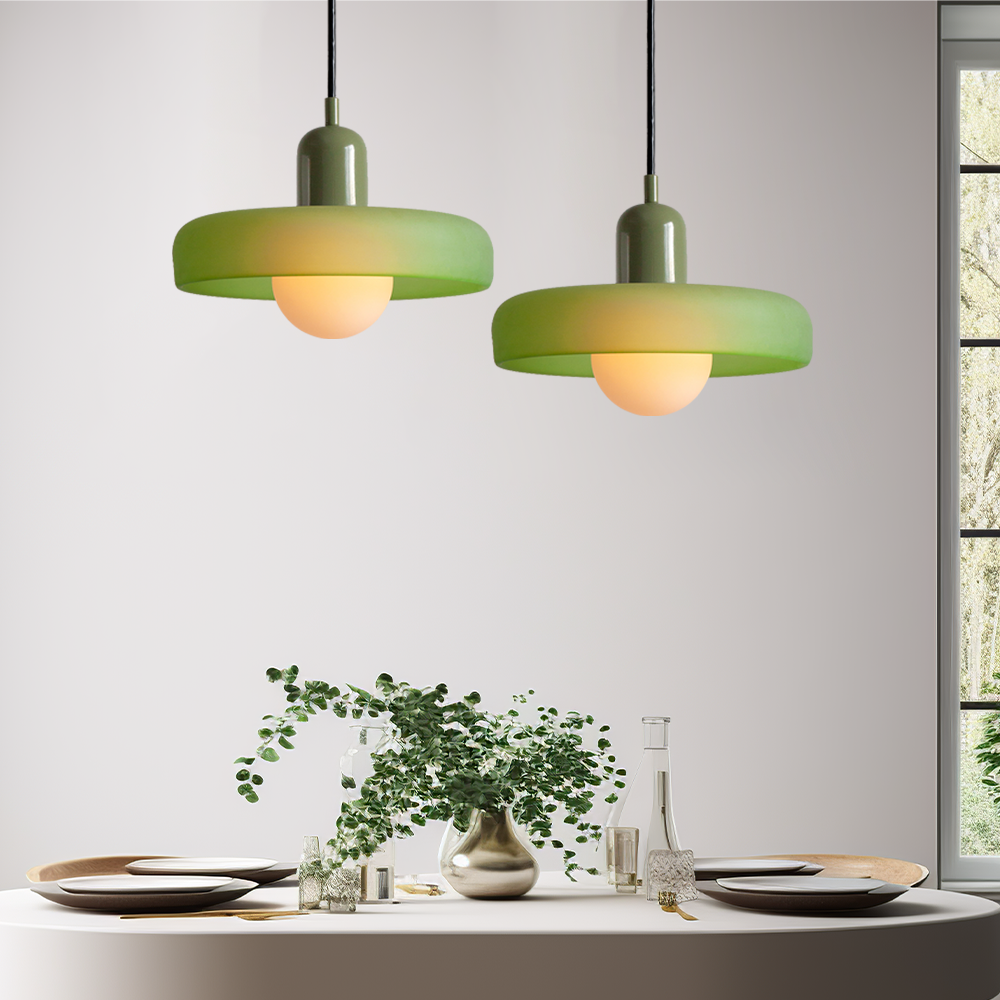 Luna Colored Glass Pendant Light | Adjustable Height, Modern Design