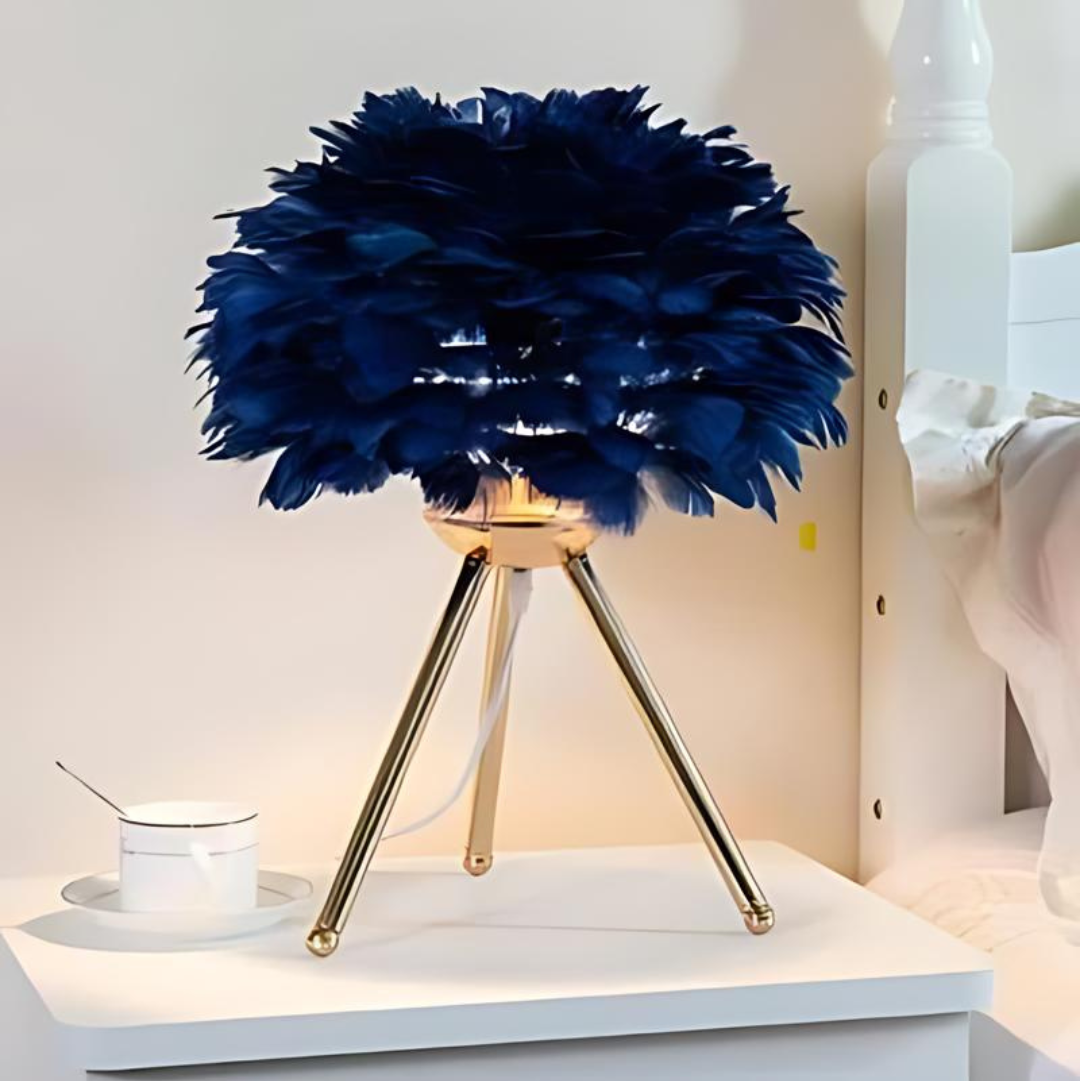 Vynex - Luxury Table Lamp With Soft Feathers