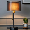 Luma Table Lamp | Double Fabric Shade, Warm Ambient Light