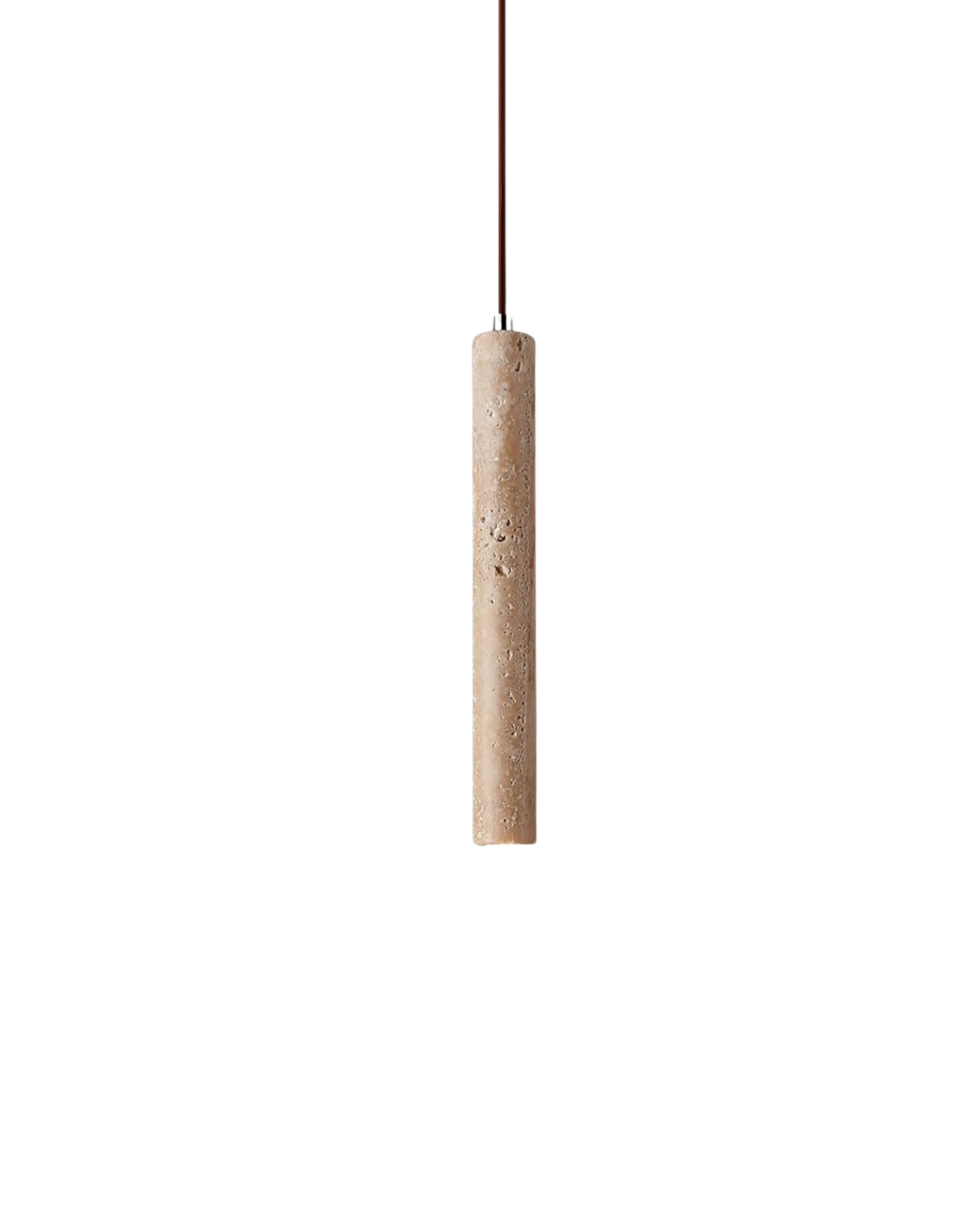 Minimalist Travertine Cylinder Pendant Light 1-Light