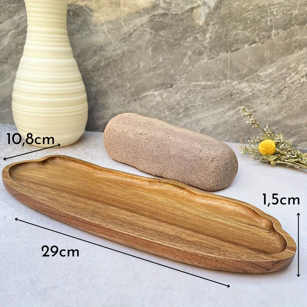 Bela Acacia Wood Tray | Irregular Design with Natural Grain