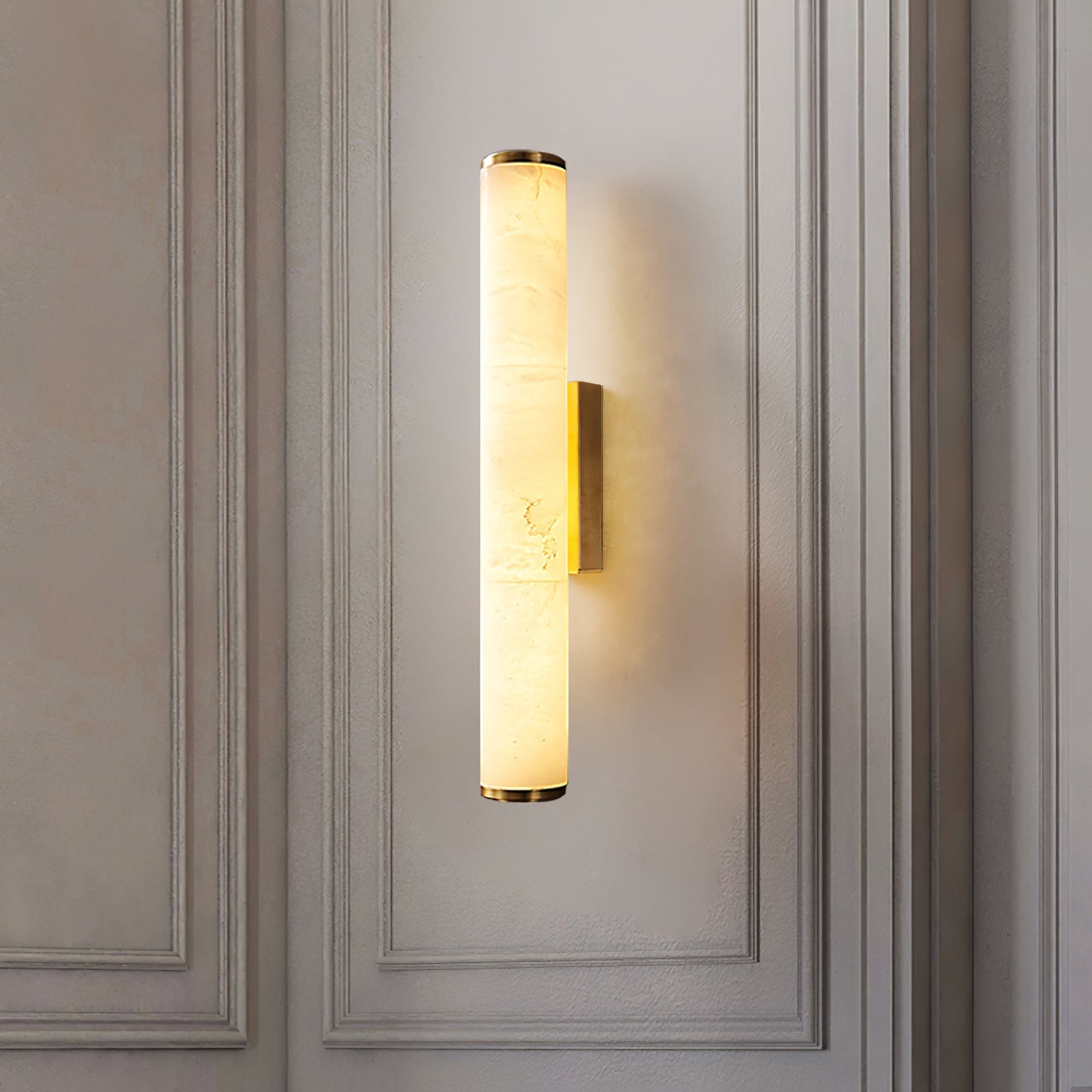 Modern Minimalist Spanish Marble Copper Wall Sconce LED 1-Light