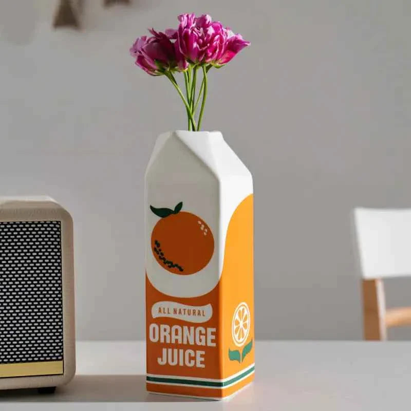 Aria Keramische Vaas | Iconisch "Orange Juice" Design, 22 cm